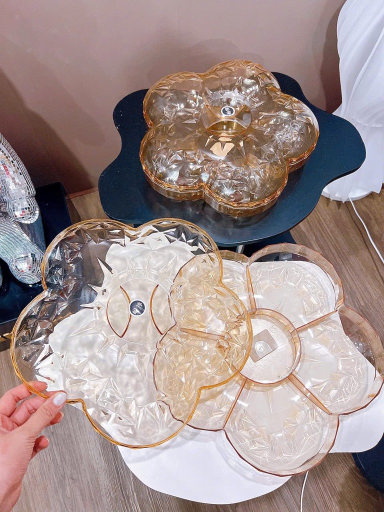 Khay Đựng Mứt Hình Hoa 5 Cánh