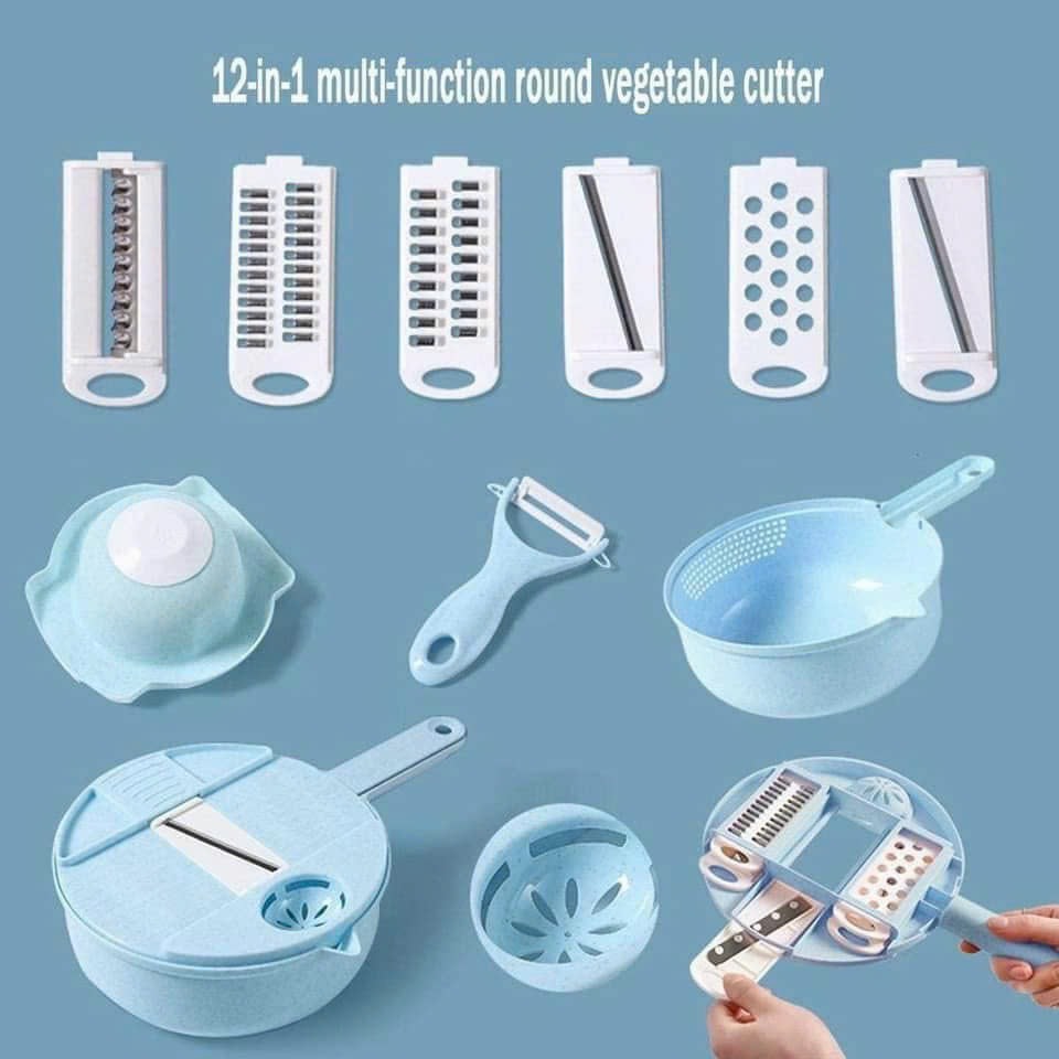 PT1.1 Rổ Bào Rau Củ 8 Trong 1 Đa Năng, An Toàn Không Lo Đứt Tay