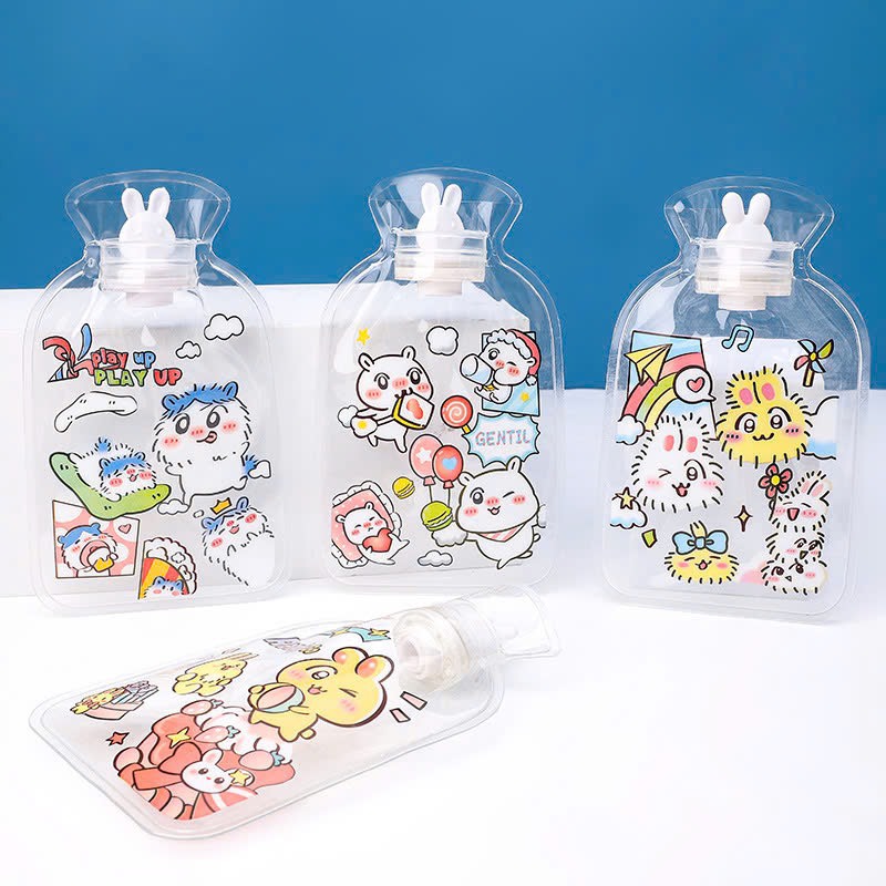 Túi chườm nóng, lạnh trong suốt họa tiết hoạt hình  18,5*11,3cm