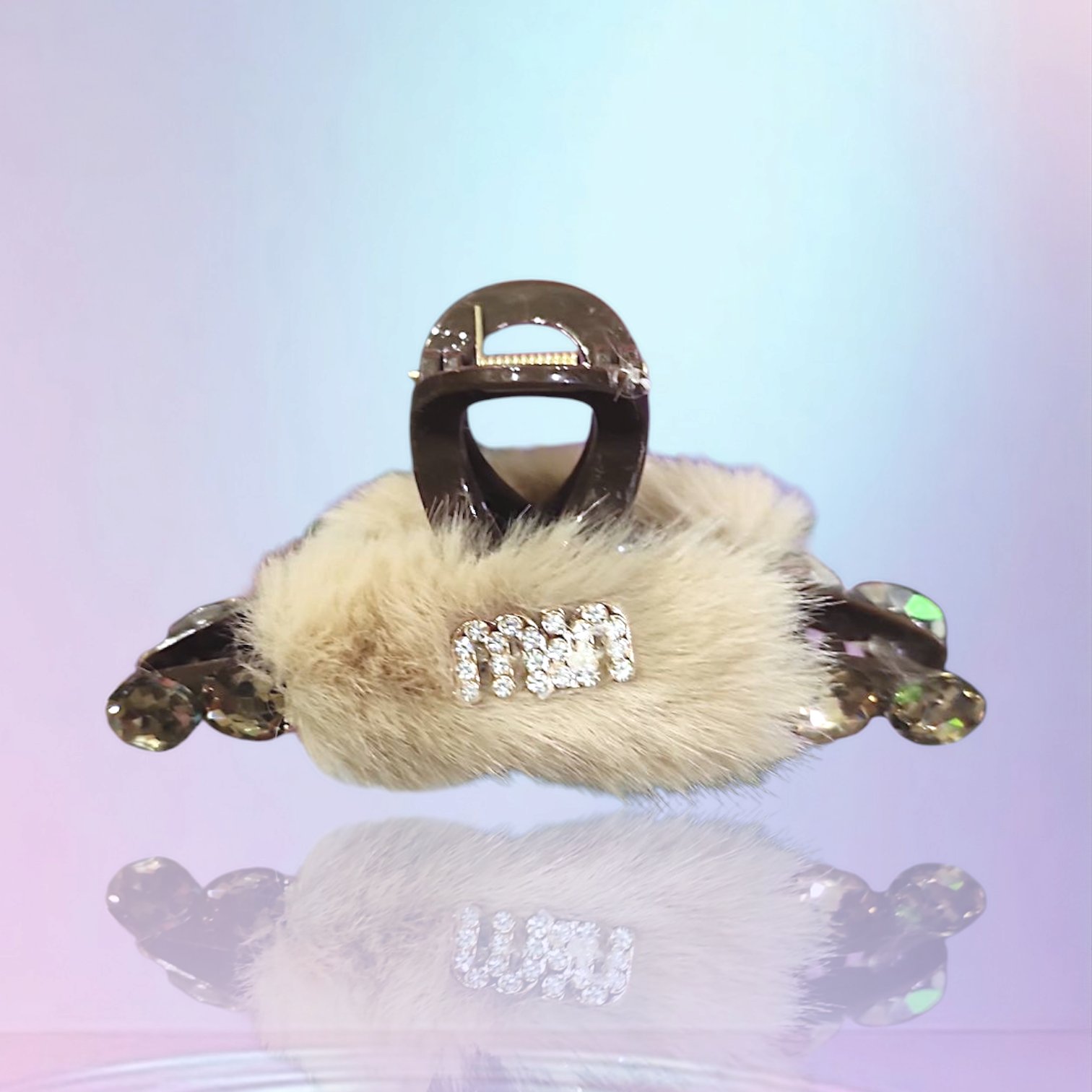 T6. Kẹp tóc lông MIN đá 11cm