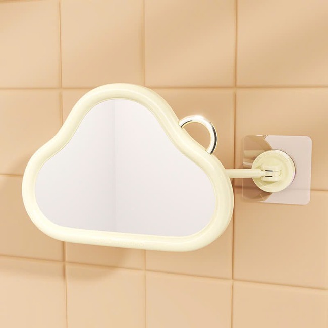 PN. Gương trang điểm hình đám mây treo tường xoay 360⁰ 15.5x22cm