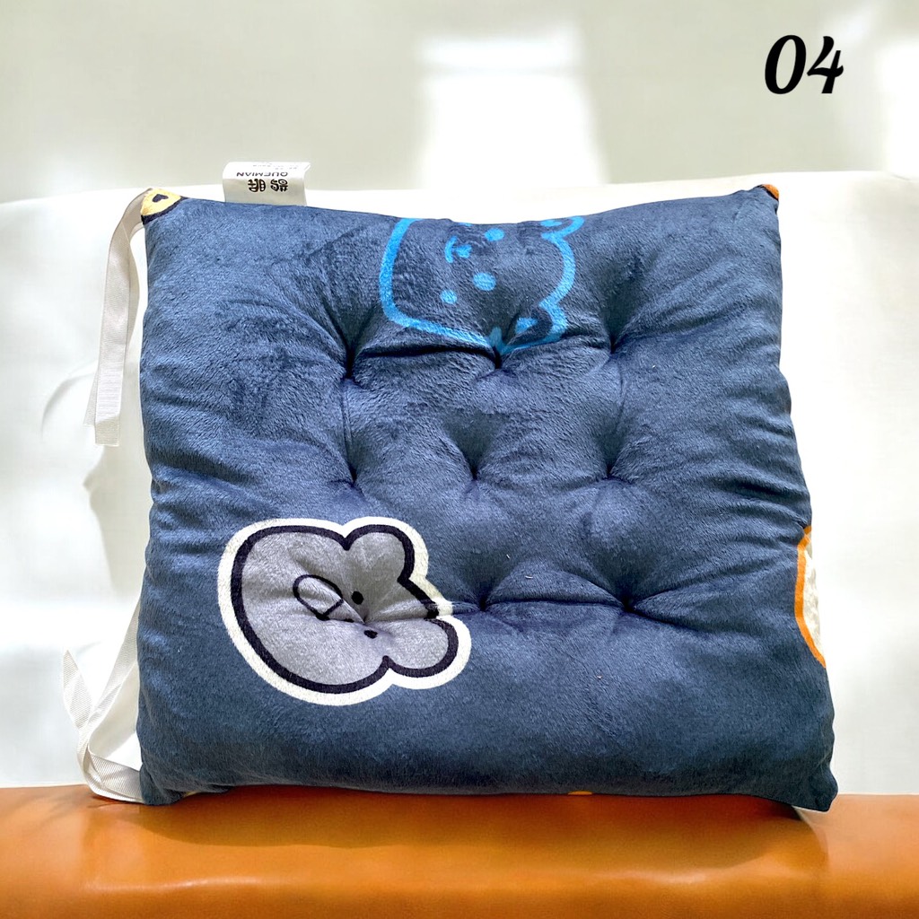 Đệm ngồi bệt hình vuông hoạt tiết mới 40x40cm