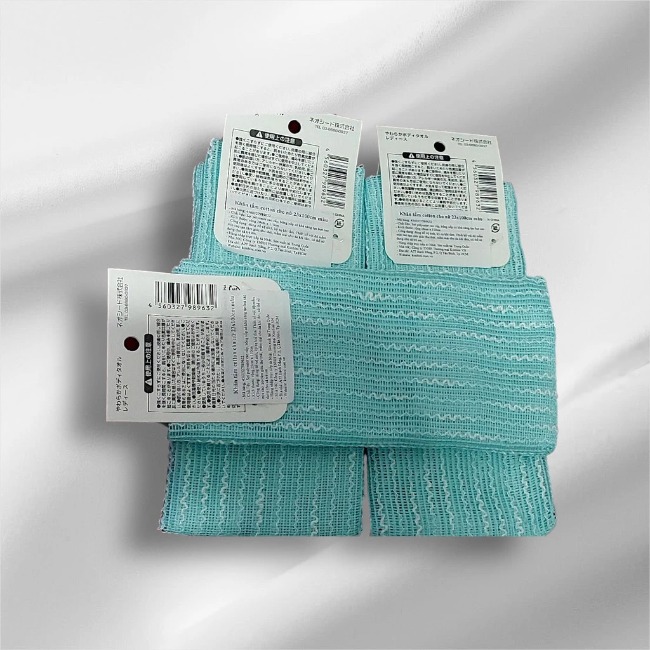Khăn tắm cotton cho nữ 23x100cm màu xanh