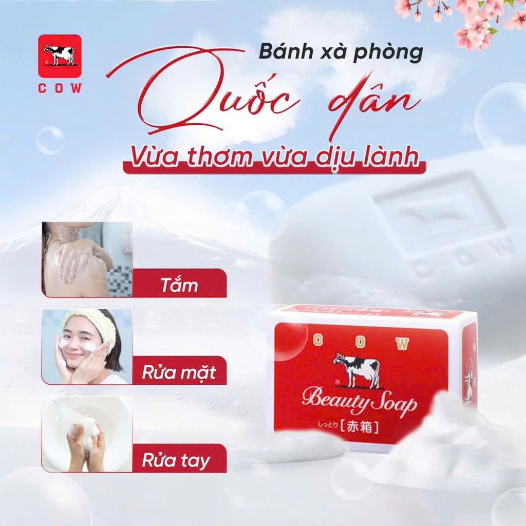 Xà Phòng Tắm Sữa Bò Cow Kyoshinsha Beauty Soap 90gr G