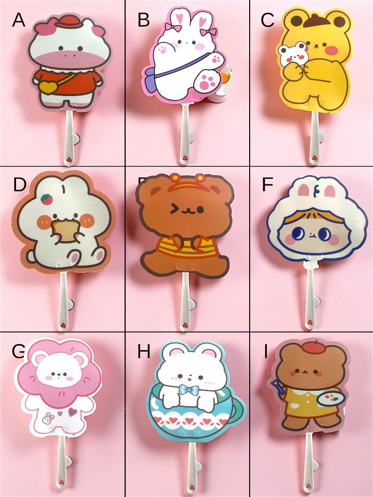 Quạt nhựa tự ráp cầm tay hoạt kê hình