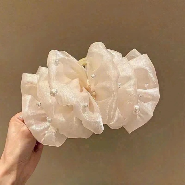 Kẹp tóc voan ngọc 13cm