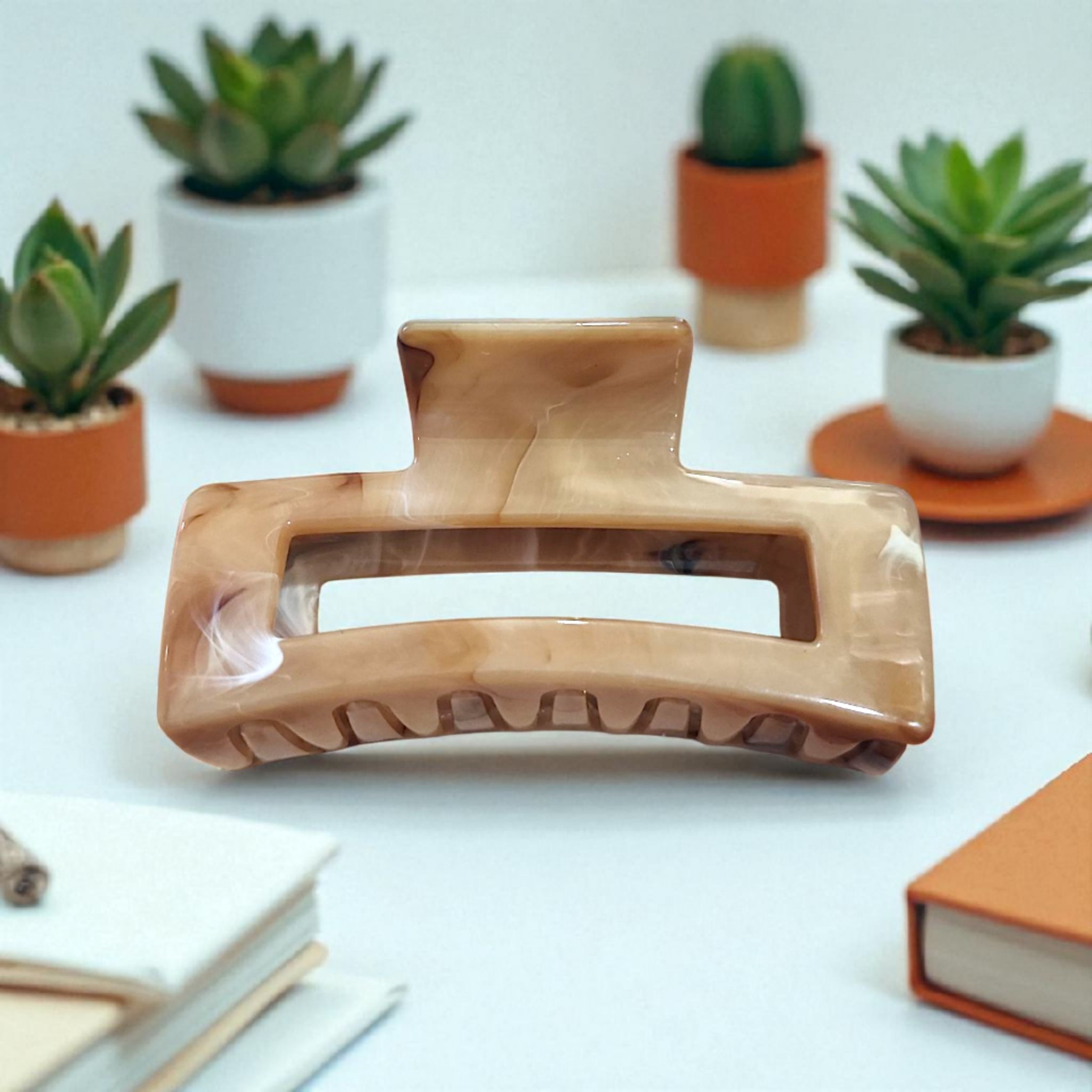 T3.Kẹp tóc màu nhựa hình chữ nhật