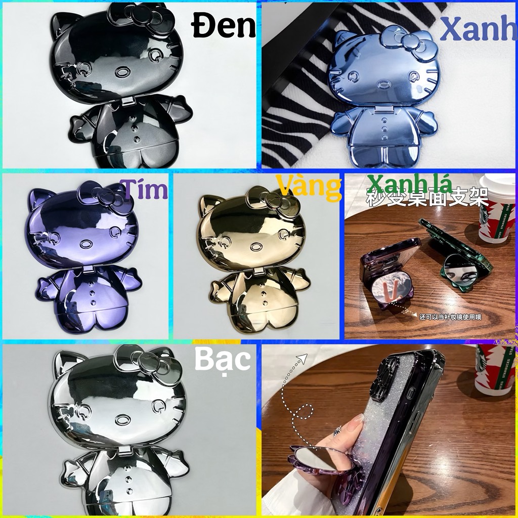 14.1 Giá đỡ ốp lưng điện thoại di động có thể gập-Hello kitty