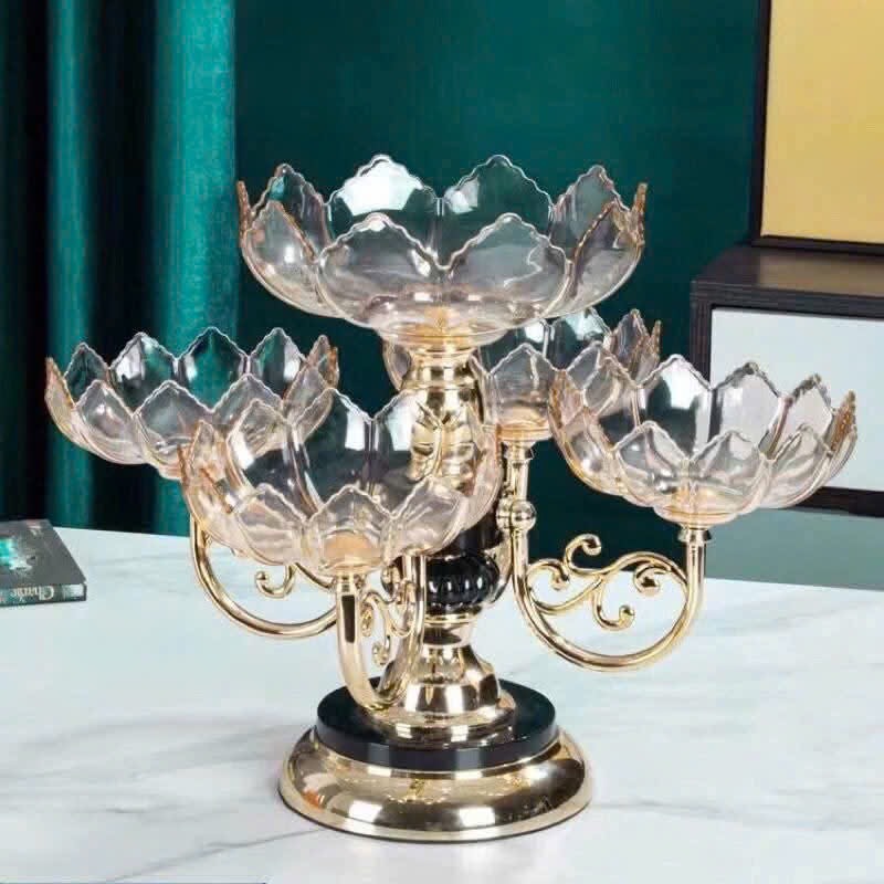 PN. Khay mứt 5 cánh 2 tầng xoay cao cấp