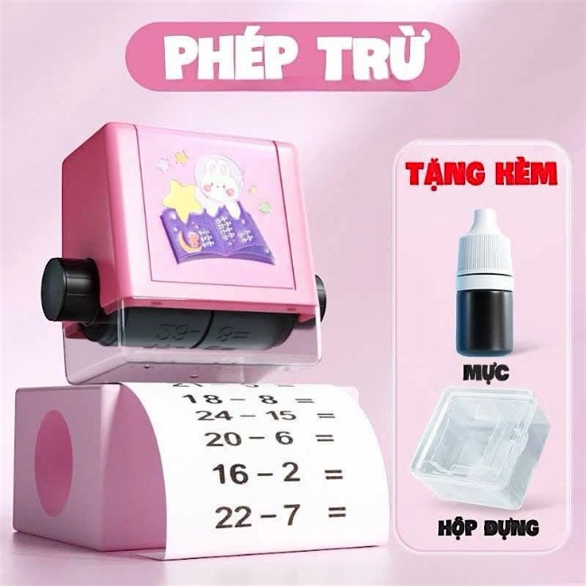 Con lăn máy tạo, in phép tính thông minh dành riêng cho bé 4,5x5xcm