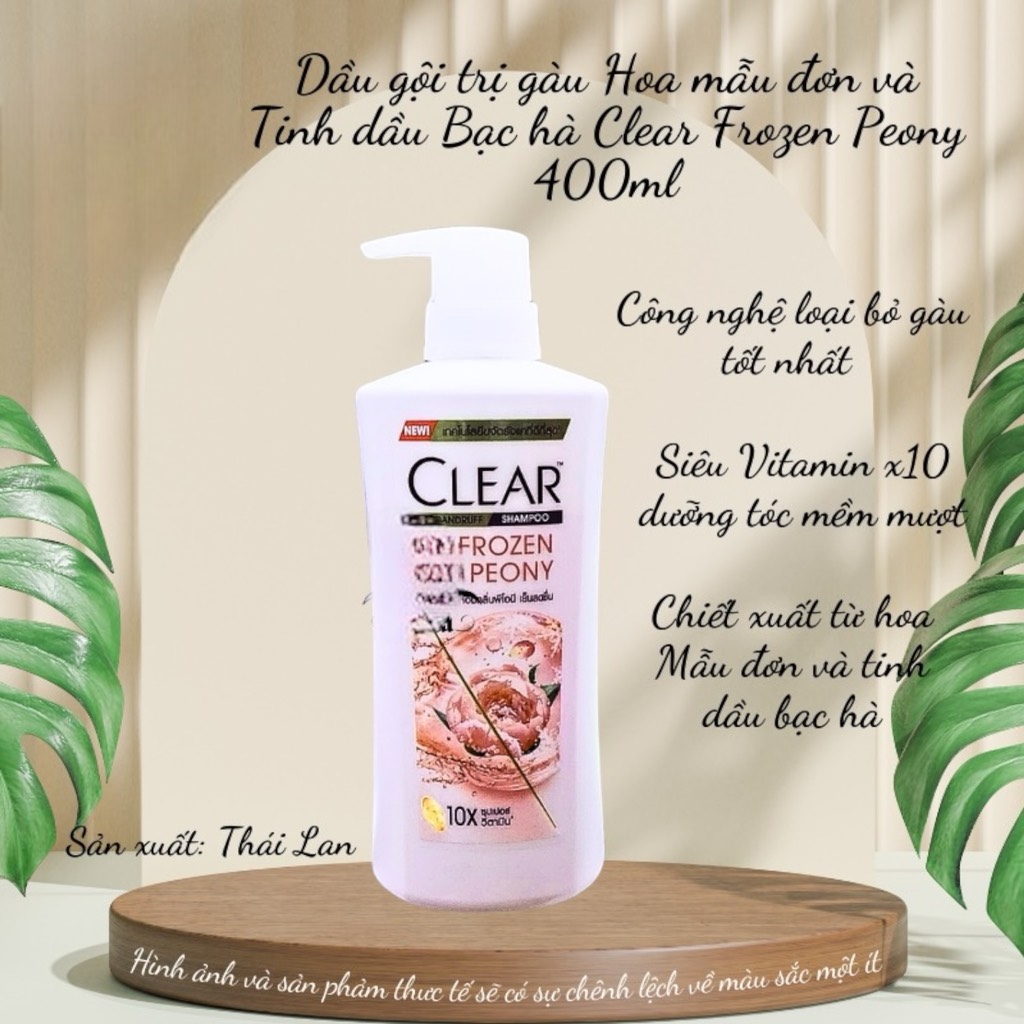 Dầu gội trị gàu, dưỡng mềm tóc Clear Anti-Dandruff Shampoo 400ml