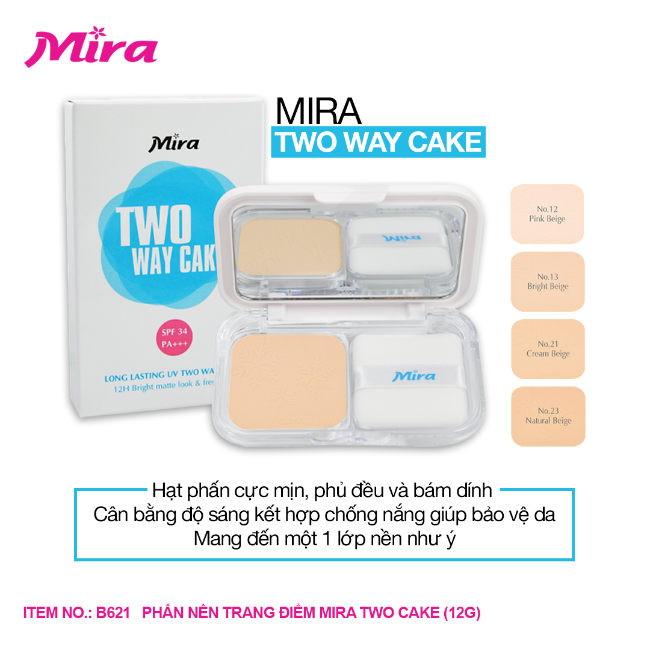 Phấn Nén Trang Điểm Mira Two Way Cake (12g)