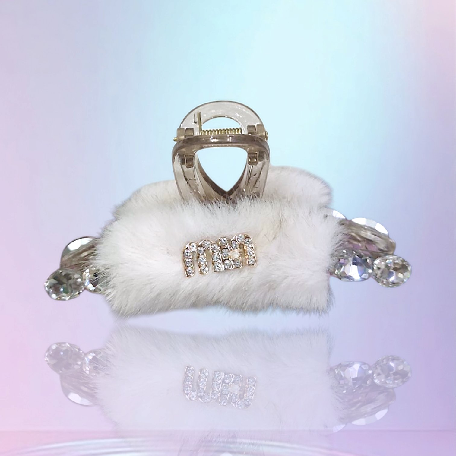 T6. Kẹp tóc lông MIN đá 11cm