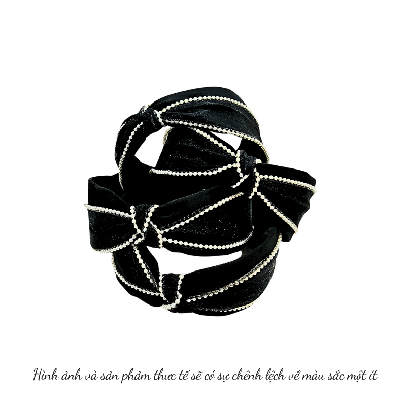 Bờm/Turban Nơ Ngọc Trai Nhiều Màu