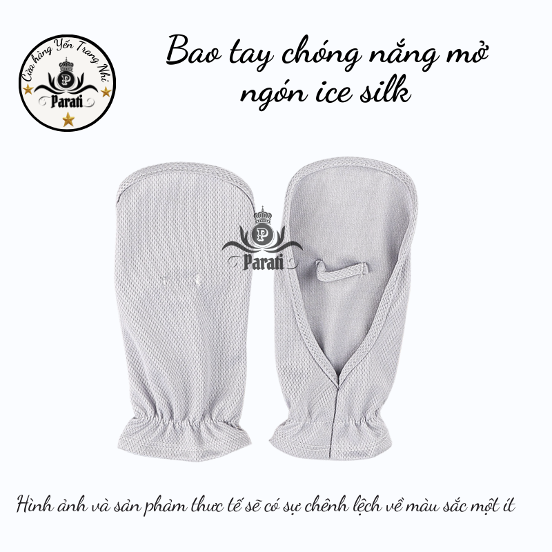 Bao tay chóng nắng mở ngón ice silk