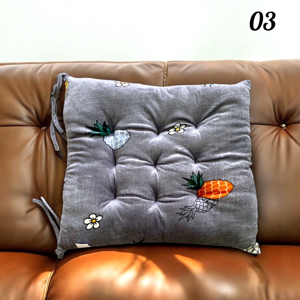 Đệm ngồi bệt hình vuông hoạt tiết mới 40x40cm