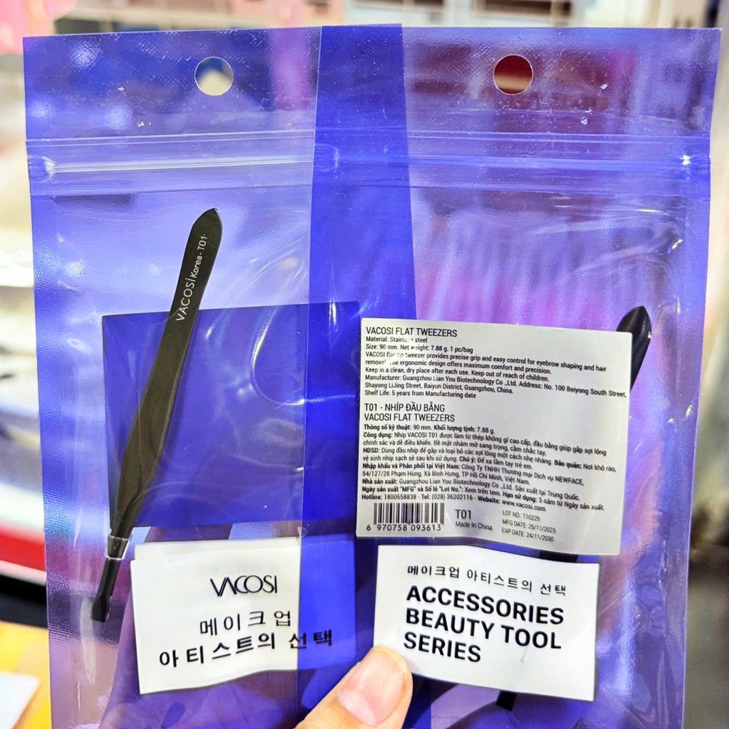 15.3 Nhíp Vacosi Flat Tweezers