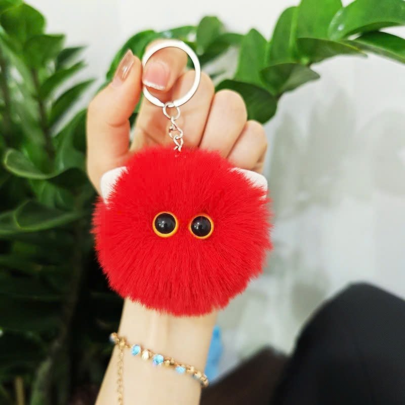 Móc khóa bông tai mèo dễ thương