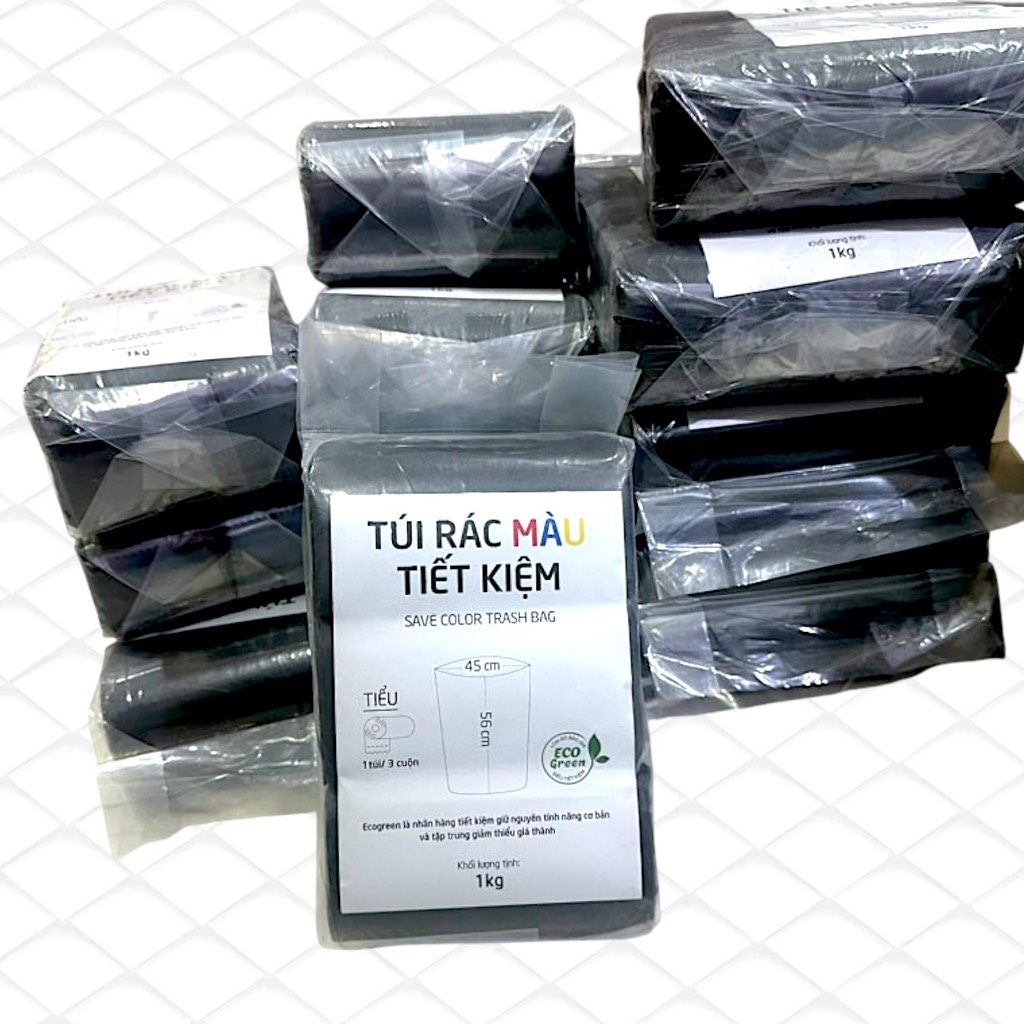 TDEP. Sét 3 cuộn túi đựng rác màu đen