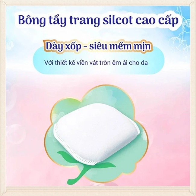 Hộp 66 Miếng Bông Tẩy Trang Với Sợi Bông Cao Cấp Silcot Premium
