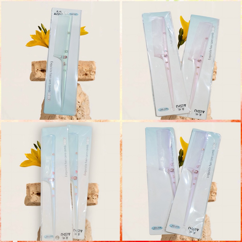 T12. Lược nhọn nhiều màu 13.5x3cm