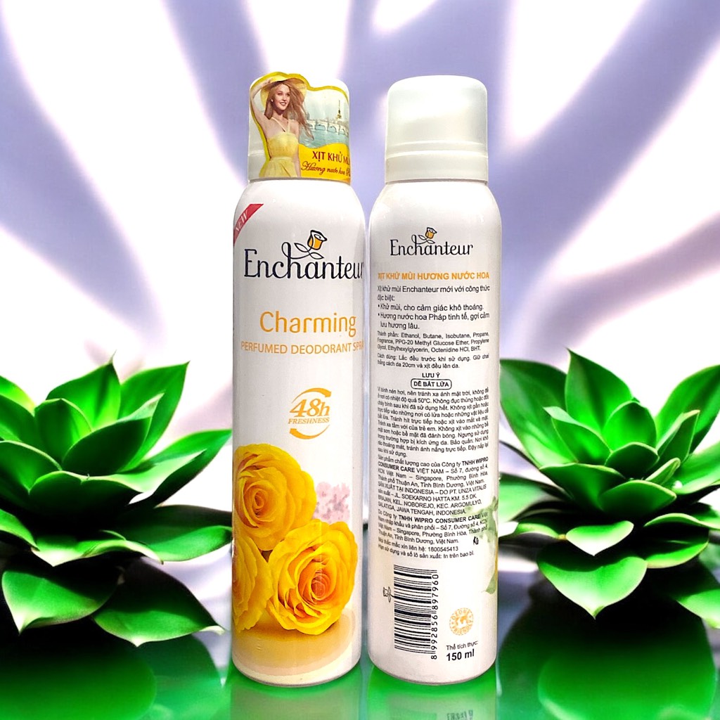 Xịt khử mùi hương nước hoa Enchanteur 48H 150ml
