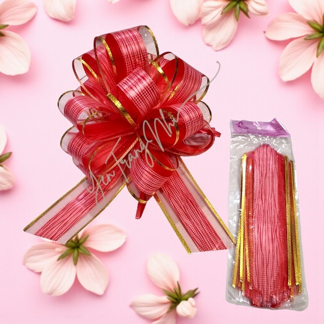 Nơ Rút Hình Bông Hoa Cẩm Tú Cầu 17x5cm (đường kính bông hoa 15-17cm)