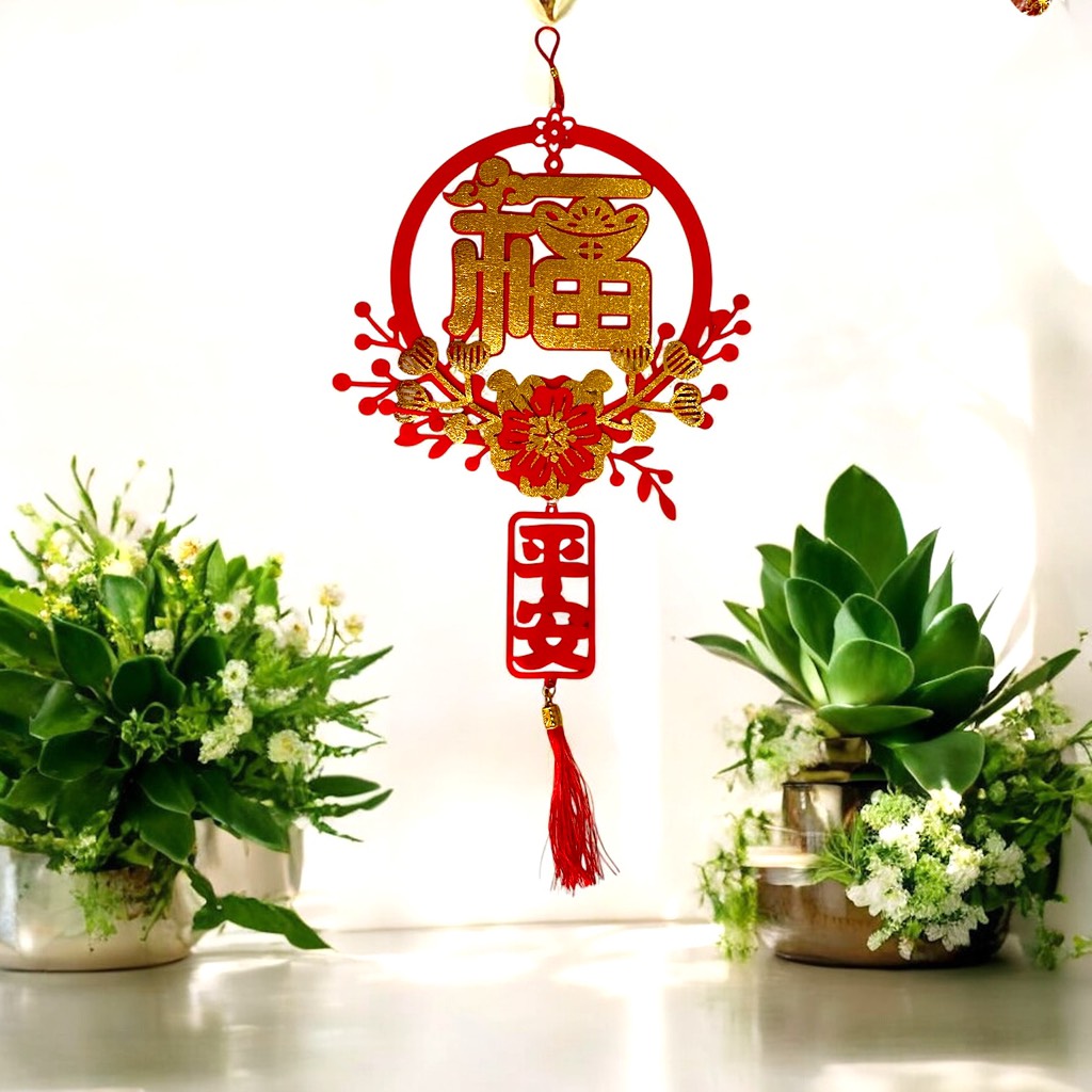 Dây liễng tròn hoa treo trang trí tết