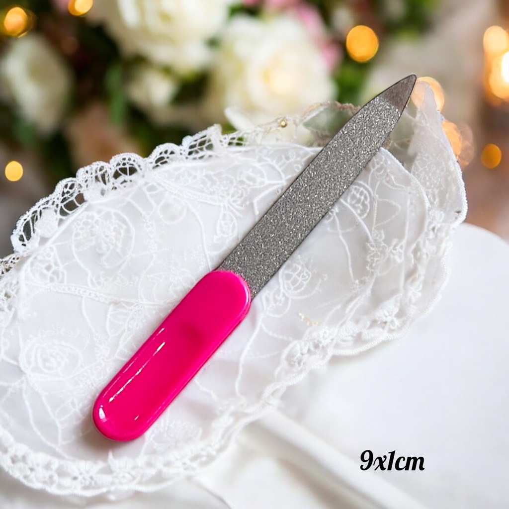 Dụng cụ dũa móng 2 mặt có tay cầm màu sắc