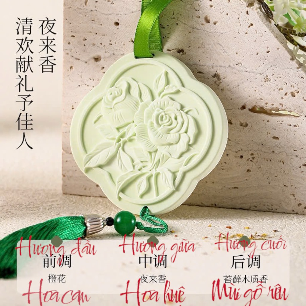 Sáp thơm dạng thạch cao treo tủ quần áo, xe, phòng hình hoa hồng