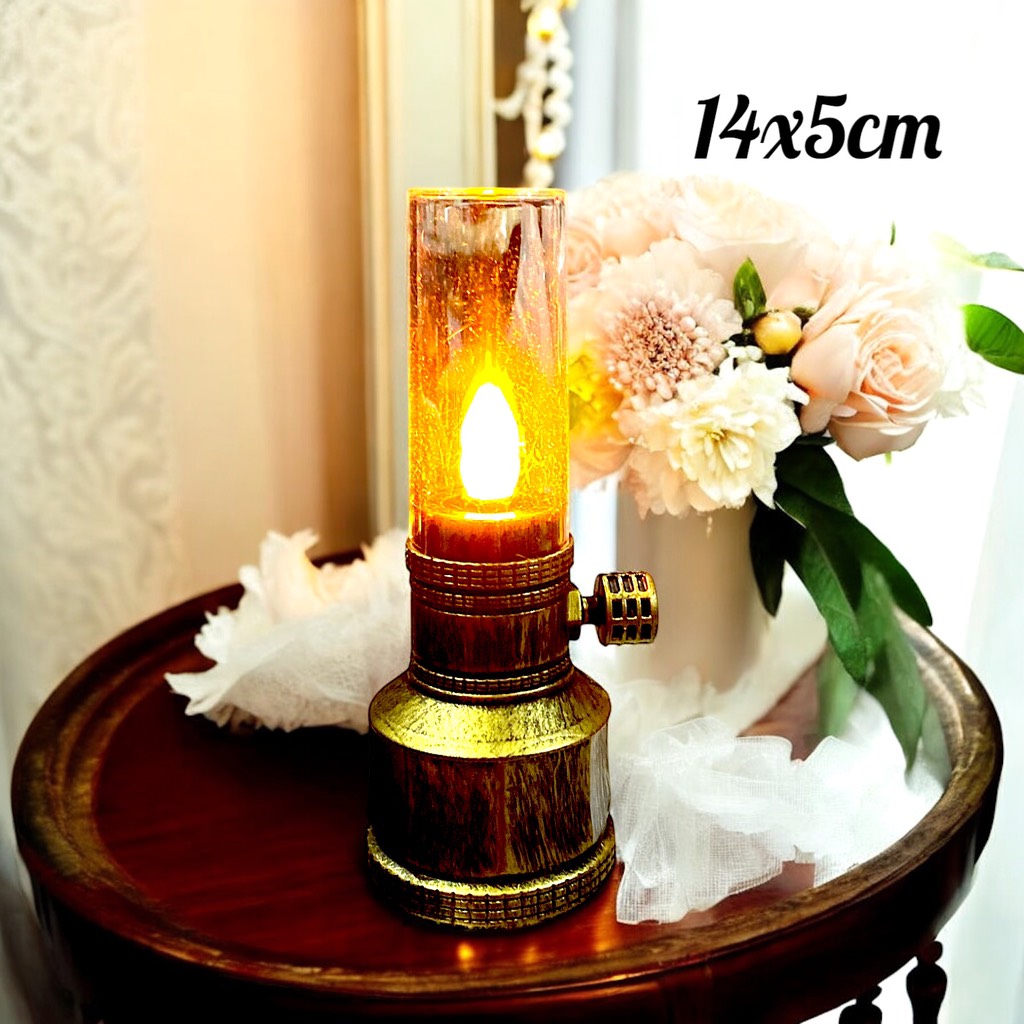 S2. Đèn Dầu Chạy Pin (3 Pin Nút)