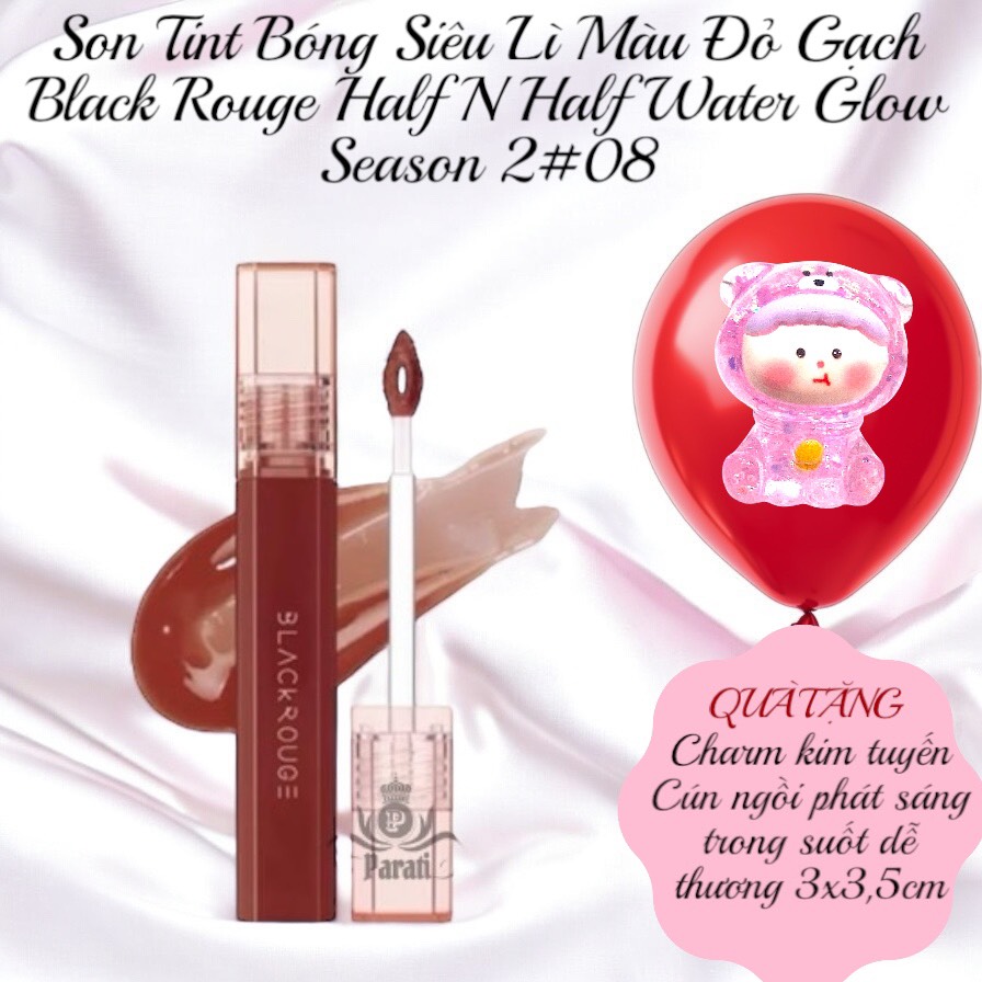 Son Tint Bóng Siêu Lì Có Màu Son Black Rouge Half N Half Water Glow - Season 2