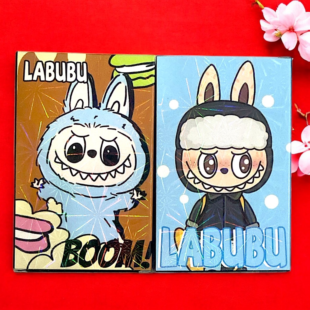 Hộp 30 thẻ lomo hai mặt laserr hình Labubu