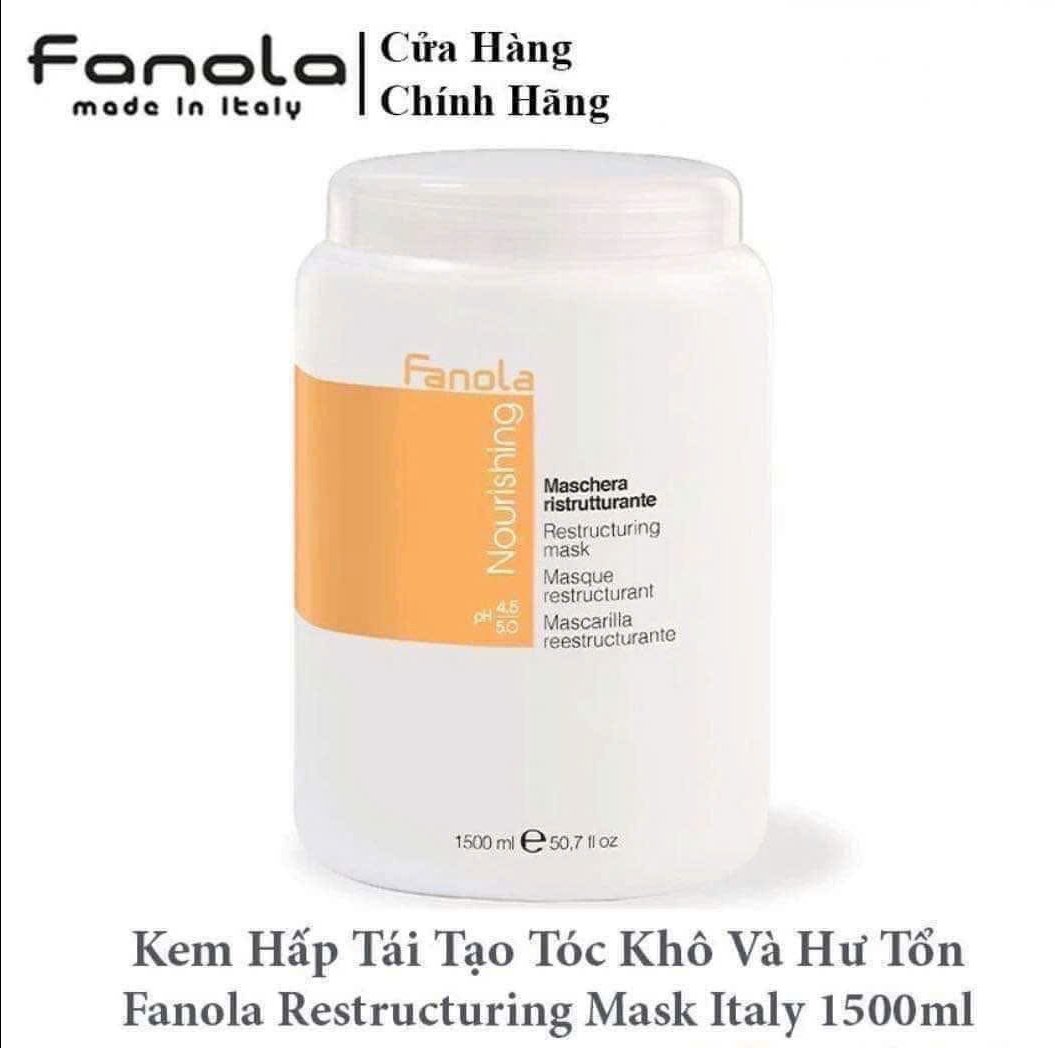 Ủ Phục Hồi Tóc Hư Tổn Fanola Nutricare Restructuring Mask 1500ml
