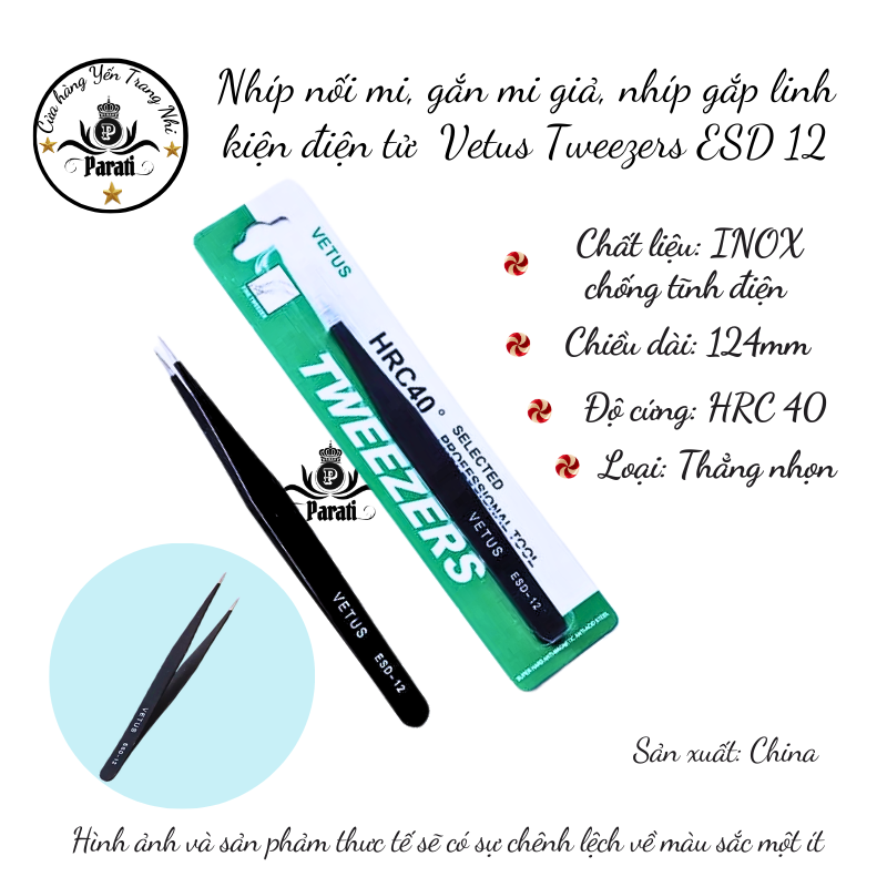 Nhíp nối mi, gắn mi giả, nhíp Vetus Tweezers