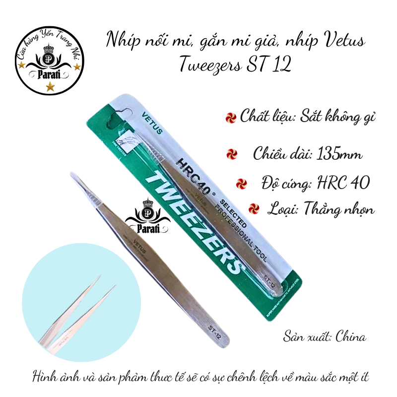 Nhíp nối mi, gắn mi giả, nhíp Vetus Tweezers