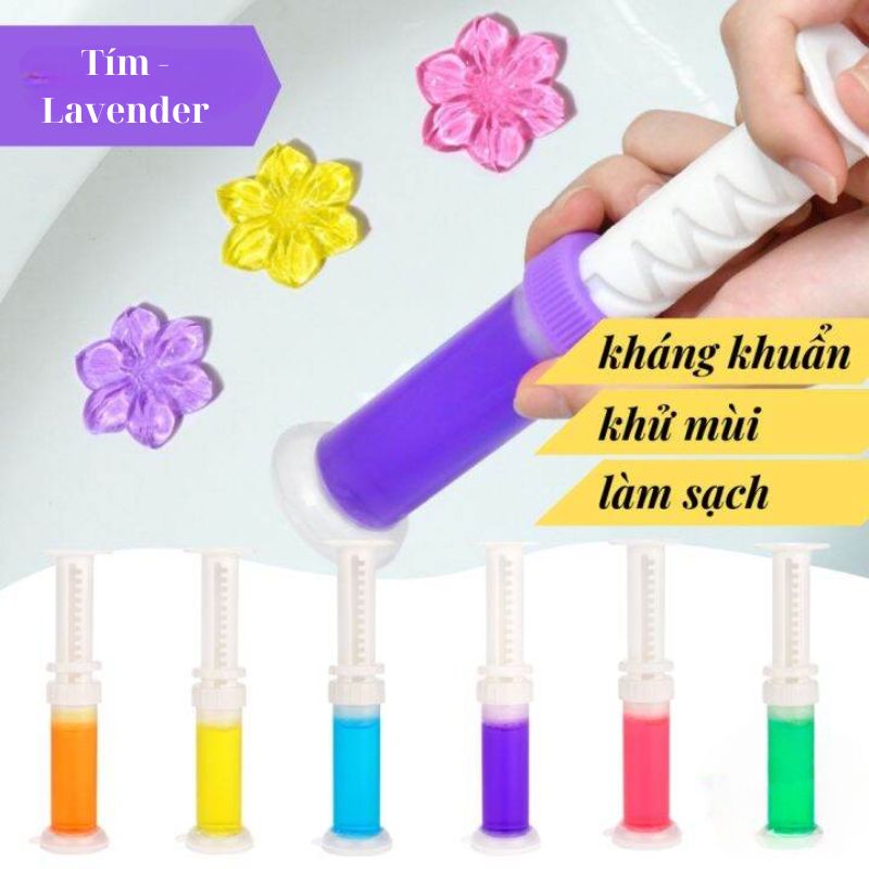 Gel khử mùi diệt khuẩn bồn cầu dạng thạch hình hoa