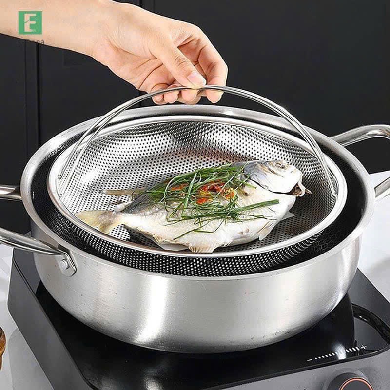 S4T Vỉ Hấp Inox Kèm Đế Có Tay Cầm 23x4cm