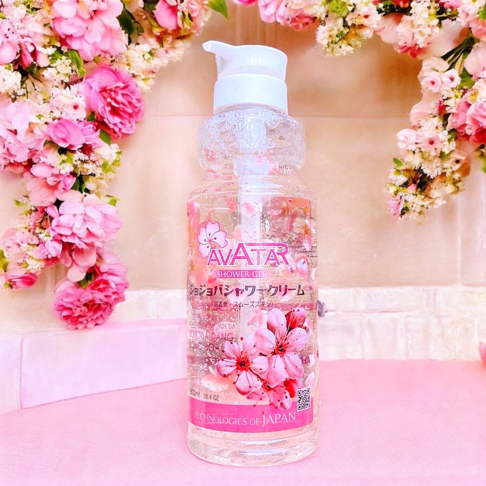 Sữa Tắm Avatar Thơm Mịn Da Jojoba Hoa Anh Đào Nhật Bản 900ml