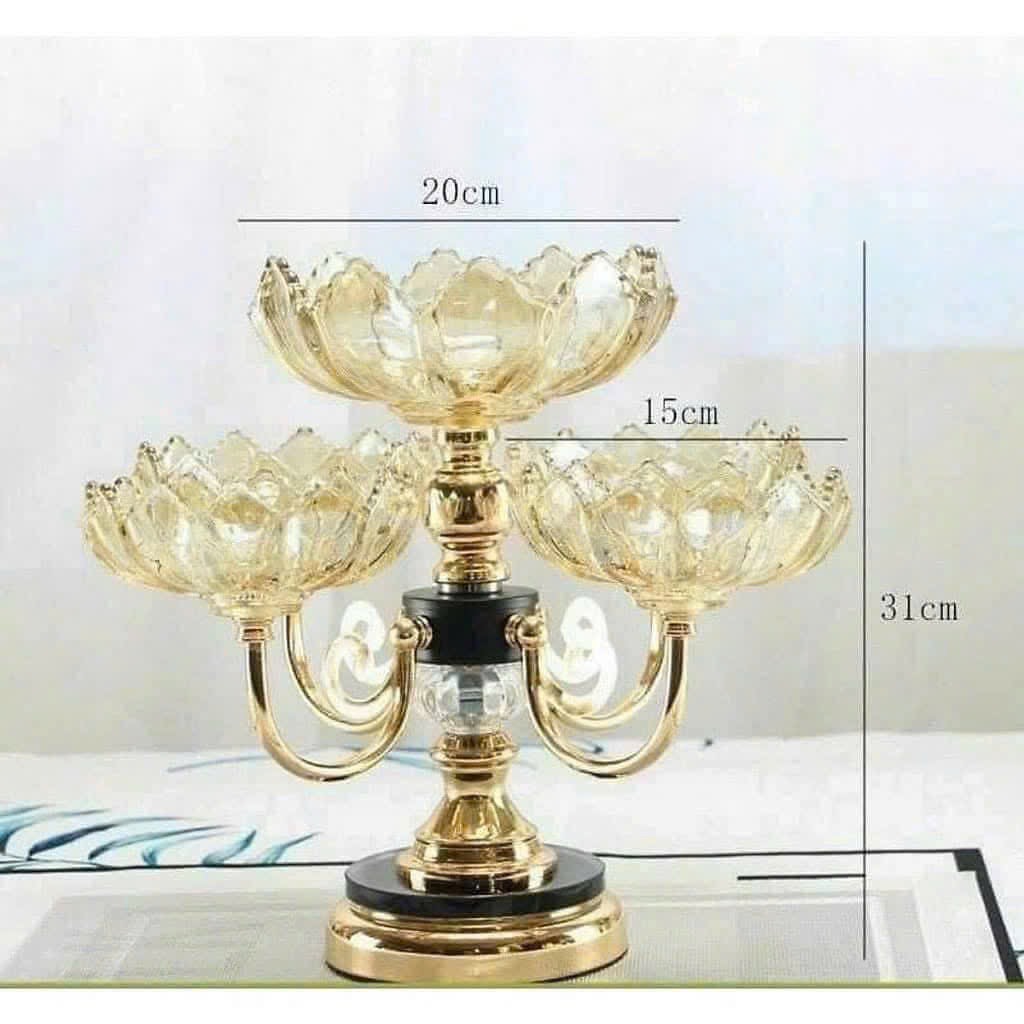 PN. Khay mứt 5 cánh 2 tầng xoay cao cấp