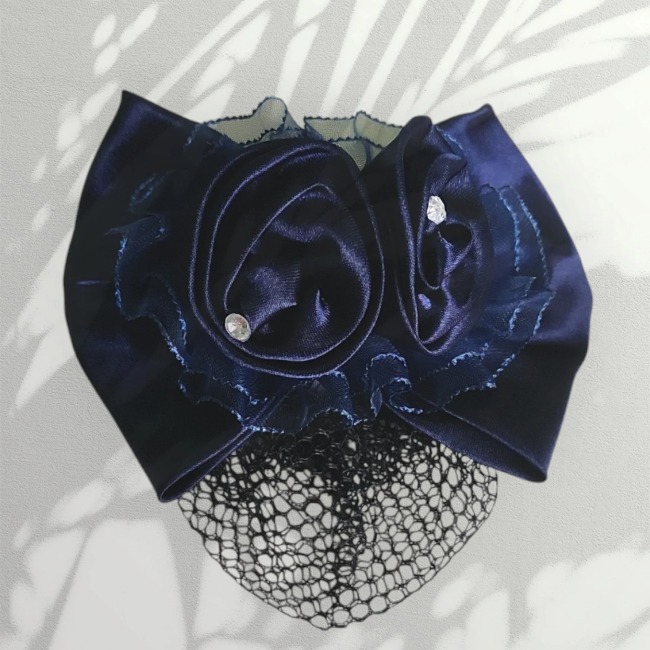 T8. Kẹp búi lưới nơ hoa