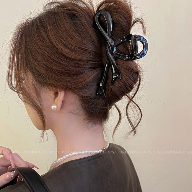 15.1 Kẹp tóc kẹp sau đầu hình nơ 11cm