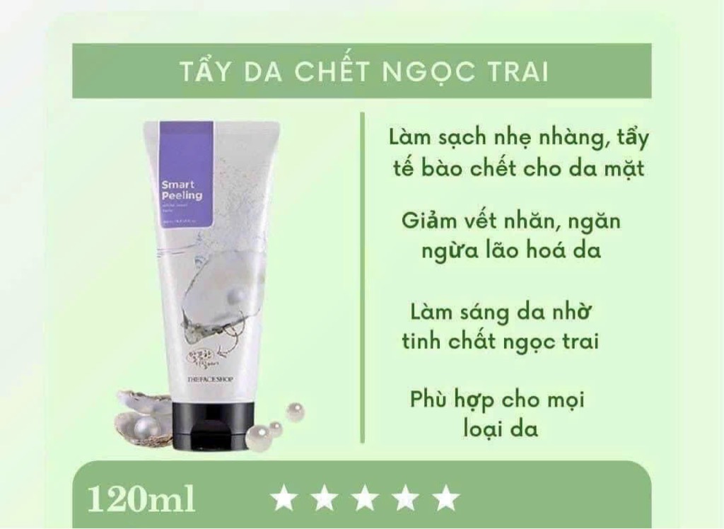Tẩy Tế Bào Chết  Ngọc Trai The Face Shop 120ml