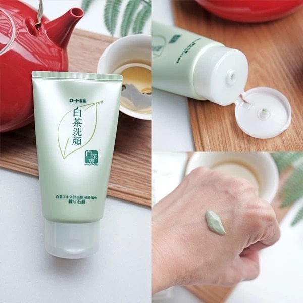 Sữa Rửa Mặt Trà Xanh Shirochasou Rohto White Tea Face Wash 120g