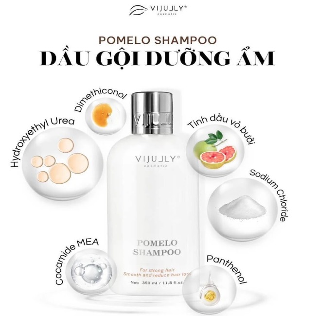 Dầu Gội Bưởi Vijully Pomelo Shampoo Làm Mượt Và Giảm Rụng Tóc 350ml