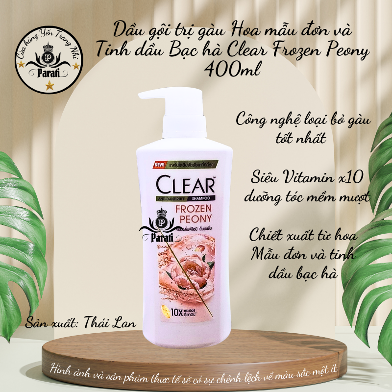 Dầu gội trị gàu, dưỡng mềm tóc Clear Anti-Dandruff Shampoo 400ml
