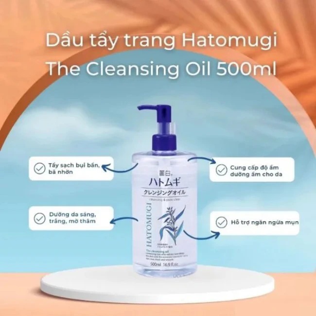 Dầu tẩy trang dưỡng ẩm Reihaku Hatomugi Cleansing Oil 500ml