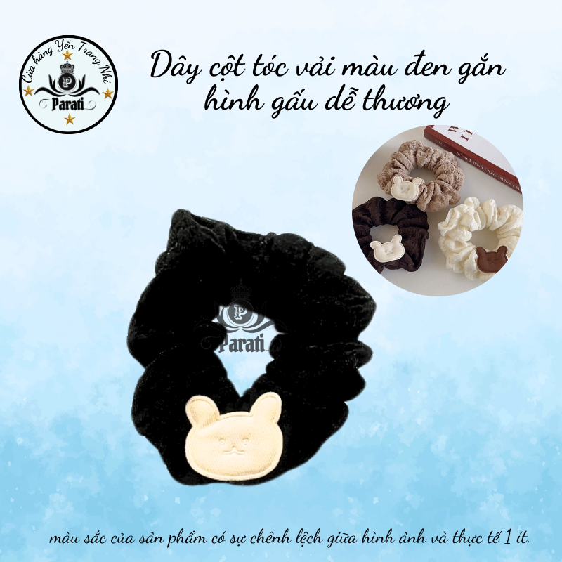 14.3 Dây cột tóc màu gắn hình gấu dễ thương