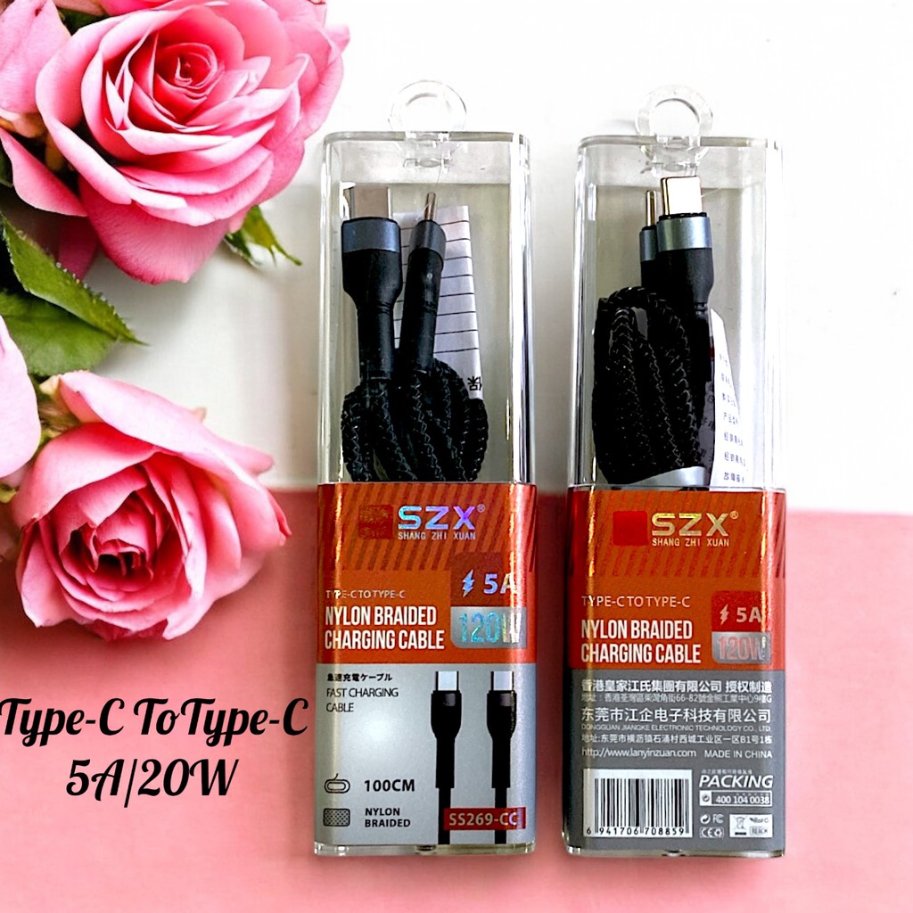 Cáp sạc nhanh SZX có hộp nhựa trong suốt