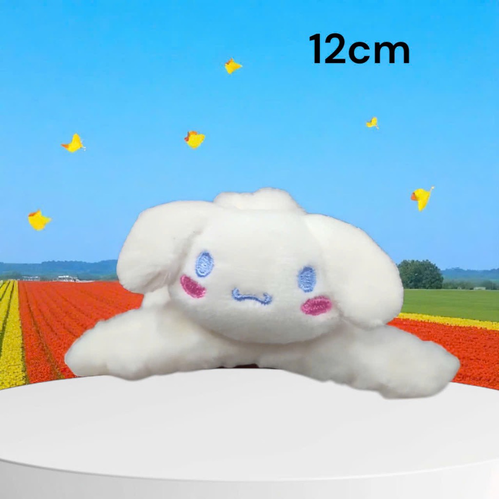 15.1 Kẹp tóc lông charm hoạt hình dễ thương